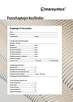 Markert Filtration: Prozessfragebogen Nassfiltration